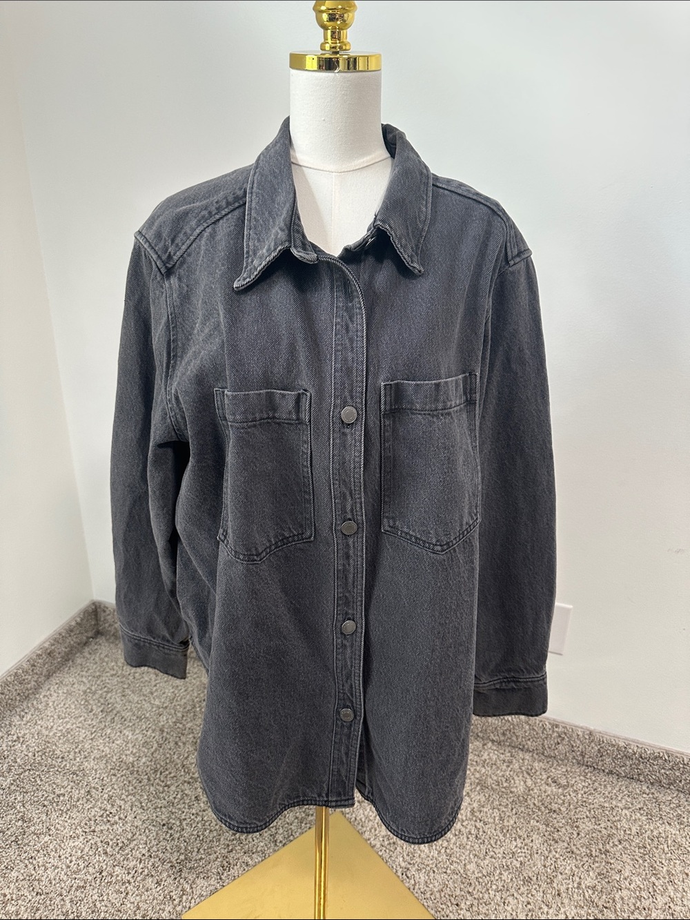 🟣 H&M Denim Shirt Jacket